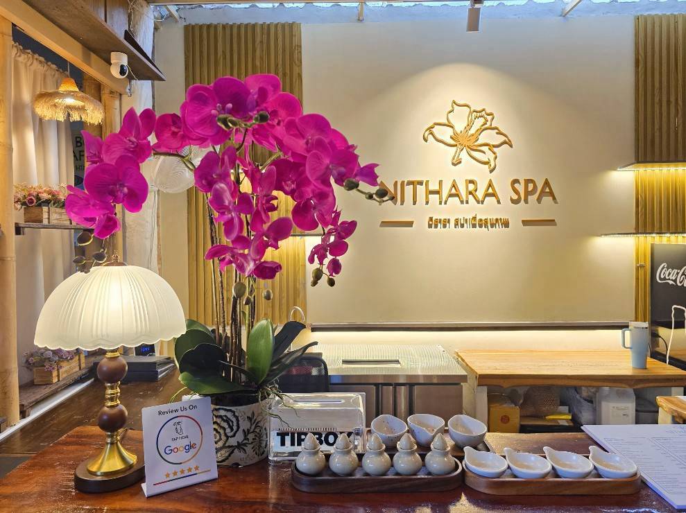 NITHARA SPA reception and welcoming interior